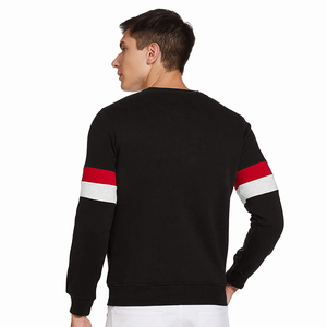 Sweat-shirt décontracté pour homme en coton 100% uni, tissu doux et respirant, coupe classique, col rond, manches longues, confortable pour tous les jours, en solde - Product Image 2