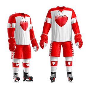 Maillot de hockey sur glace personnalisé avec le nom de l'équipe, uniforme sportif pour équipe, 100% polyester, respirant, confortable, séchage rapide, taille plus - Product Image 1