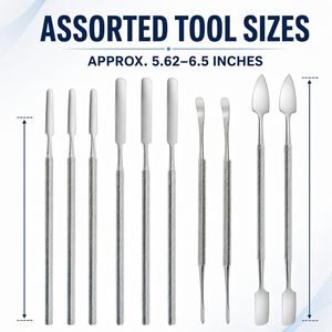 Ensemble de 10 outils de sculpture en acier inoxydable pour la cire, les argiles, la poterie, la fabrication de bijoux et les détails miniatures - Product Image 2