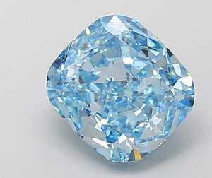 Diamante Cultivado en Laboratorio con Certificación IGI, Corte Cuadrado Cojín Modificado de 3.52 CT, Color Azul Intenso Fantasía, Claridad VS1, CVD ROYAL GEMS para Joyería - Product Image 1