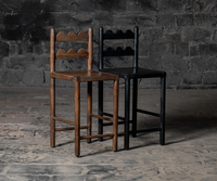 Tabouret de bar en bois rembourré, structure en bois massif, mobilier de cuisine moderne et luxueux, couleurs personnalisées, mobilier haut de gamme pour l'hôtellerie