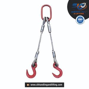 Sangle de levage robuste à quatre brins en câble métallique avec maillon maître et crochets en acier pour autres applications de quincaillerie - Product Image 1