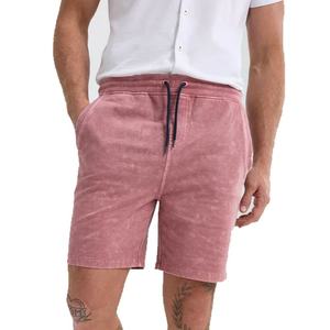 OEM Service Custom Embroidery Logo Sun Faded <b>Shorts</b> Summer Cotton Drawstring Vintage Men Raw Edge Acid Wash <b>Shorts</b> - Product Image 4