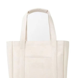 กระเป๋าผ้าแคนวาสแบบมีซิปและช่องใส่ของ  รับผลิตตามแบบ พร้อมสกรีนโลโก้  เป็นมิตรต่อสิ่งแวดล้อม ใช้ซ้ำได้ มีหลายขนาดให้เลือก เหมาะสำหรับการช้อปปิ้ง - Product Image 3