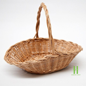 NEW DESIGN Natural Handmade Rattan Organizer <b>Basket</b> <b>Wicker</b> Storage <b>Basket</b> with <b>Handle</b> for Home and Gift Packaging - Product Image 3