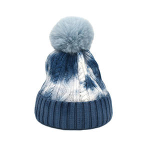 Bonnes affaires : Bonnets chauds d'hiver en crochet tie-dye pour adulte, personnalisables avec logo, collection 2026 - Product Image 5