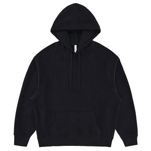 เสื้อฮู้ดผู้ชาย สีพื้น ผ้าฝ้ายฟลีซ สวมใส่สบายๆ สำหรับฤดูใบไม้ร่วง มีกระเป๋า ดีไซน์โอเวอร์ไซส์ ทรงปกติ ความยาวปกติ ผ้าถัก - Product Image 3