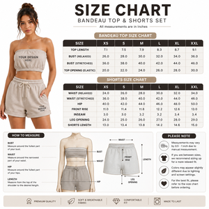 Ensemble d'été deux pièces personnalisé pour femme : haut court bandeau sans bretelles et short taille haute à cordon de serrage, décontracté, 100 % coton - Product Image 5