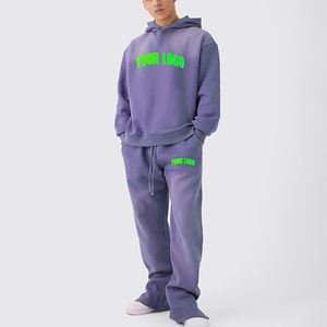 Traje Deportivo Personalizado de Corte Ajustado en Felpa Técnica 100% Algodón, Chándal de Talla Regular para Hombre con Logotipo Personalizado - Product Image 1