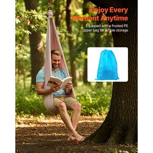 300 Lbs Load Aerial Silk <b>Yoga</b> Swing Combo Aerial <b>Yoga</b> <b>Hammock</b> PE Zipper Bag for Parent-Child Interaction Strengthens Muscles - Product Image 6