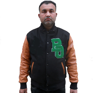 Blouson universitaire réversible en laine de baseball personnalisé, style Letterman, respirant, avec logo brodé fini, qualité supérieure - Product Image 1