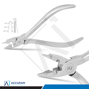 Alicates Kim de Ortodoncia Accuram, Alicates de Doble Propósito para Cortar y Doblar Alambres, Acero Inoxidable, Instrumento Quirúrgico Dental Manual, con Certificación CE - Product Image 3