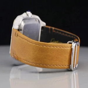 Montre pour homme personnalisée avec diamants en moissanite, bracelet orange de luxe, design unique, mode audacieuse, quartz, acier inoxydable, montre exclusive - Product Image 4