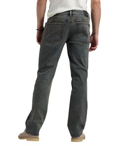 Men's Straight Leg Dark Wash Denim <b>Jeans</b> Mid Waist Regular Fit Cotton Casual Style Autumn Wear Men's <b>Jeans</b> - Product Image 6