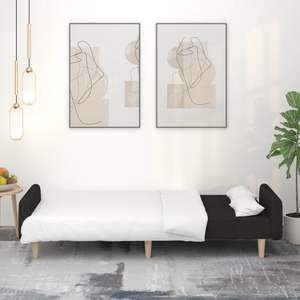 โซฟาเบดพลาสติกโพลีเอสเตอร์สีดำ โฟมขนาดกลาง ดีไซน์หรูหรา - Product Image 3