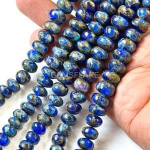 Aaa Blue Copper Turquoise Rondelle <b>Beads</b> Neon Blue Mohave Turquoise <b>Beads</b> For Jewelry Making Supplies 8-10MM Turquoise Gemstone - Product Image 4