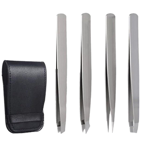Pinzas para Cejas DANTRIC IMPLANTS de Acero Inoxidable con Punta Inclinada, Punta Suave y Duradera de 10 mm, Juego de Herramientas de Precisión para el Cuidado Personal, Estuche de Cuero - Product Image 3