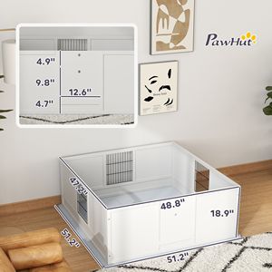 Cuccia per Cani Regolabile in Altezza 49'' x 47'' x 19'' con Tappetino Lavabile per Cani di Taglia Grande, Mobili di Qualità per Animali Domestici - Product Image 2