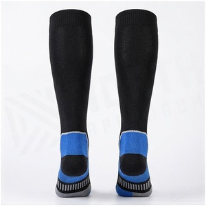 NORTH APPROACH <b>Knee</b> <b>High</b> <b>Socks</b> Black Blue Panel Breathable Hiking <b>Socks</b> for Adults Summer Season - Product Image 2