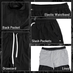 Pantalones Cortos Deportivos 2 en 1 de Máxima Durabilidad y Ajuste Relajado para Hombre, Estilo Vintage Versátil, Pantalones Cortos para Correr, Trotar y Hacer Ejercicio Más Vendidos - Product Image 5
