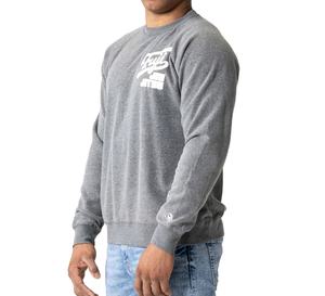 Sweat-shirt à manches longues personnalisé pour hommes, molleton doux avec impression bouffante et logos brodés, ensemble coupe décontractée de style solide - Product Image 1