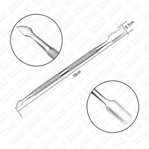 Herramienta Empujadora de Cutículas de Acero Inoxidable de Marca Privada OEM – Herramienta de Cuidado de Uñas de Acero Inoxidable al por Mayor con Color Personalizado para Manicura - Product Image 1