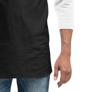 Camiseta Deportiva Unisex Legacy Maker de Manga 3/4 Raglán en Negro Oscuro/Blanco, Camiseta de Béisbol con Manga en Contraste, Informal, de Mezcla de Algodón, para Uso Diario - Product Image 3