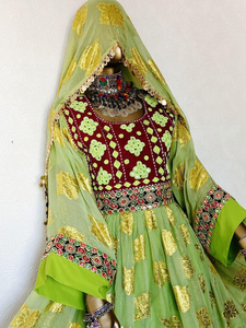 Robe afghane en dentelle, dernier design, pour femmes, pour mariage et fêtes, manches longues, respirante, tailles personnalisées acceptées, robe afghane Kuchi. - Product Image 4