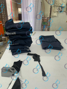 Blousons d'entraîneur en toile avec doublure en polyester, coupe-vent, impression de logo personnalisé, grande taille, saison hivernale, col montant - Product Image 3