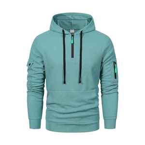 Sudadera con Cierre de Cremallera 2026 para Hombre y Mujer, Cálida para Invierno, Manga Larga, Color Sólido, 100% Algodón, Servicio OEM - Product Image 1