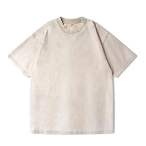 Camiseta de hombre Stone Wash de algodón vintage, corte relajado, peso pesado, estilo casual, para uso diario y streetwear, suave - Product Image 3