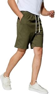Shorts décontractés pour hommes, shorts en molleton, taille élastique, cordon de serrage, shorts de sport - Product Image 3