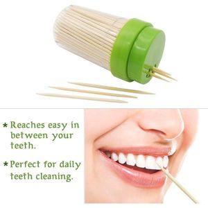 Stuzzicadenti in Legno di Bambù, 1000 Pezzi in 4 Flaconi da 250, a Doppia Punta, Robusti, con Dispenser - Product Image 2