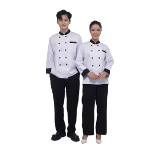 Double Breasted Polyester <b>Chef</b> Jacket with Needle Detection Professional Restaurant Uniform Digital Print Kitchen Wear - Product Image 1
