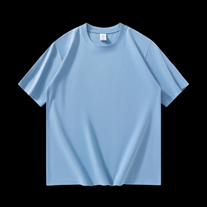 T-shirt en coton vert foncé à col rond et manches courtes pour homme, coupe classique, avec logo frontal, écologique, séchage rapide, couleur unie, tricot jersey décontracté - Product Image 5