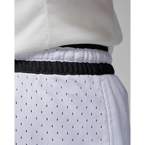 Shorts de basketball blancs en mesh pour hommes, taille élastique avec cordon de serrage, coupe régulière, respirants, antibactériens, séchage rapide, personnalisables pour équipe, été - Product Image 6