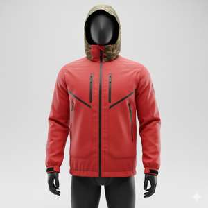 Veste d'hiver camouflage animaux de la jungle, sur mesure, respirante, softshell, légère, confortable, avec fermeture éclair - Product Image 6