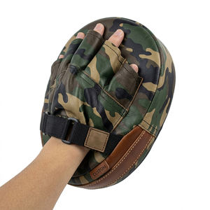Mitaines d'entraînement en cuir camouflage pour Muay Thai, pads de frappe réglables en matériau durable pour la boxe - Product Image 1