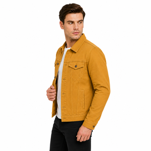 stylish mens denim jacket made for modern casual <b>outfits</b> with sturdy denim soft feel classic details and versatile wear across - Product Image 2
