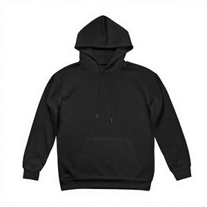 Sweat-shirt à capuche décontracté en maille épaisse 260g avec épaules tombantes et poches, personnalisable avec logo par impression par transfert thermique pour team building - Product Image 3