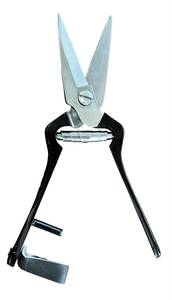 Cisaille à sabots réutilisable à poignée noire avec lame dentelée pour l'élagage des sabots des moutons et des chèvres, instrument vétérinaire - Product Image 1