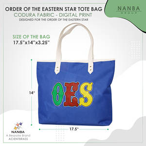 Sac fourre-tout bleu OES en Codura Poly-Vinyl, unisexe, écologique, sac à bandoulière avec fermeture éclair, portefeuille assorti |   Matériau imperméable, emblème OES - Product Image 6