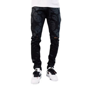 Vente directe d'usine, jeans pour hommes, coupe droite, style américain, élégants et tendance, à prix avantageux - Product Image 4
