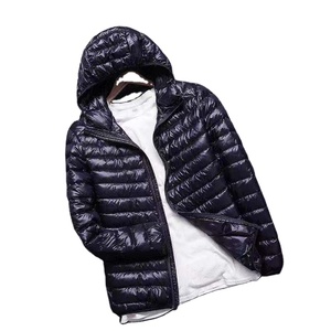 Chaqueta Ligera de Algodón y Poliéster para Hombre, Chaqueta de Plumón con Cuello Alto y Capucha, Cierre de Cremallera, Color Sólido Vintage, Chaquetas Cálidas de Invierno - Product Image 6