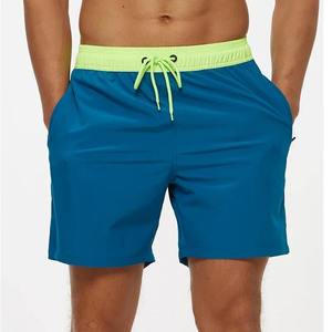 Men's Breathable <b>Nylon</b> Quick Dry Swim Trunks Beach <b>Shorts</b> with Elastic Waist Zipper Pockets and Mesh Lining - Product Image 6