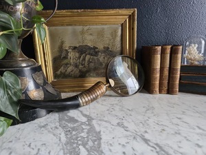 New Buffalo Horn Handle Eco-Friendly Handmade <b>Magnifying</b> Glass for Precision Reading and Classic Vintage Style High Quality - Product Image 3