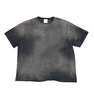 Camiseta de Felpa con Lavado Ácido Sólido Vintage Personalizada para Hombre, Unisex, Corte Regular, Estilo Urbano, Lavado a la Piedra, 100% Algodón Ecológico - Product Image 3