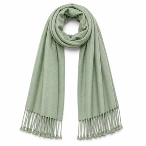 Chal de invierno de viscosa suave con flecos y borlas, bufanda cálida para mujer, ideal para uso diario y formal. - Product Image 1