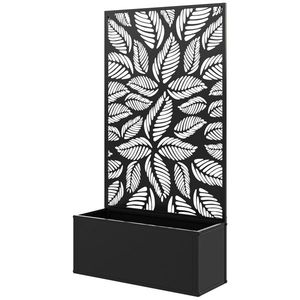 Fioriera da Giardino Zincata con Schermo per la Privacy, Traliccio e Cancello Durevoli per Spazi Esterni - Product Image 4
