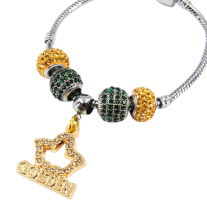   Bracelet doré pour femme, élégant, couleur or, inspiré des sororités, bijoux de mode, accessoire de poignet stylé pour cadeaux d'anniversaire - Product Image 1